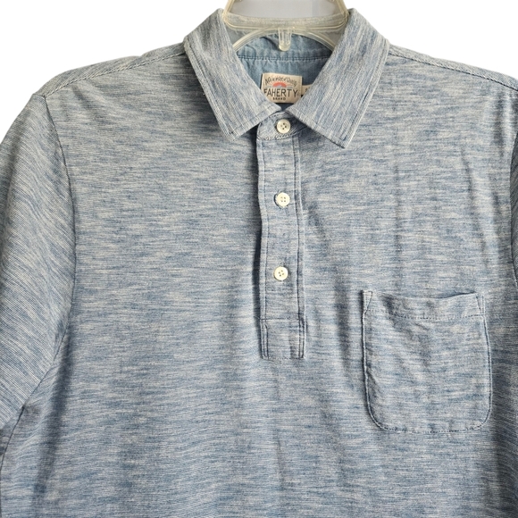 Faherty Mens Casual Heather Polo Size Small - Picture 1 of 9